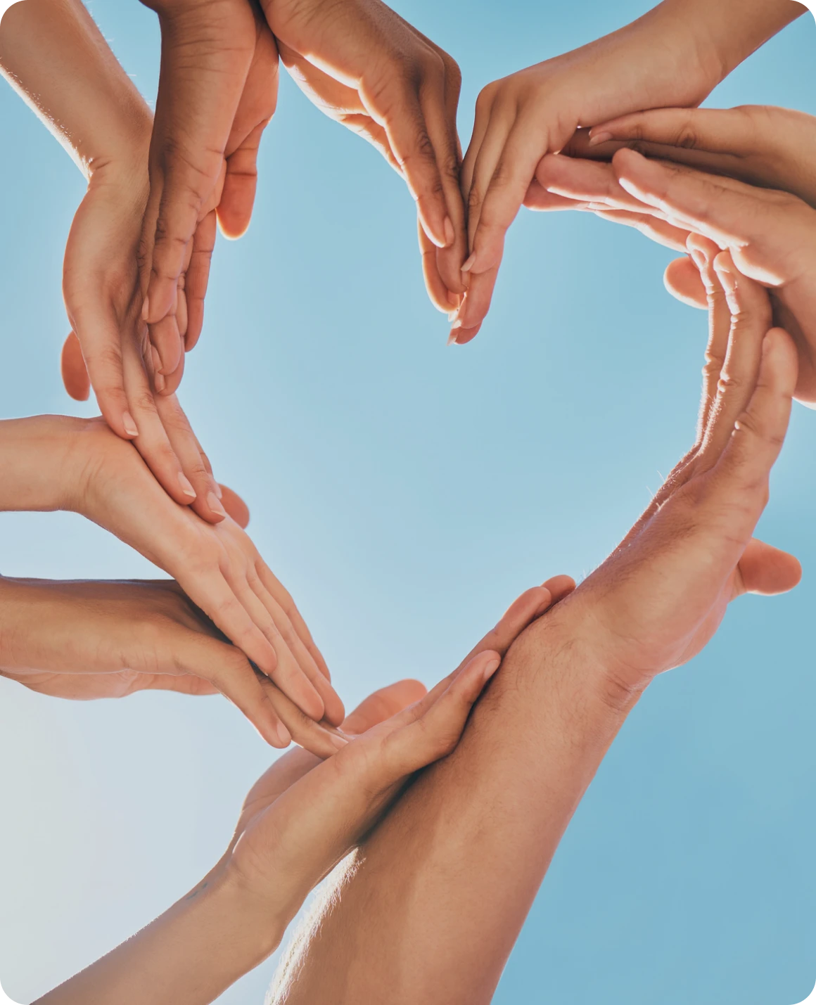 Hands forming a heart shape